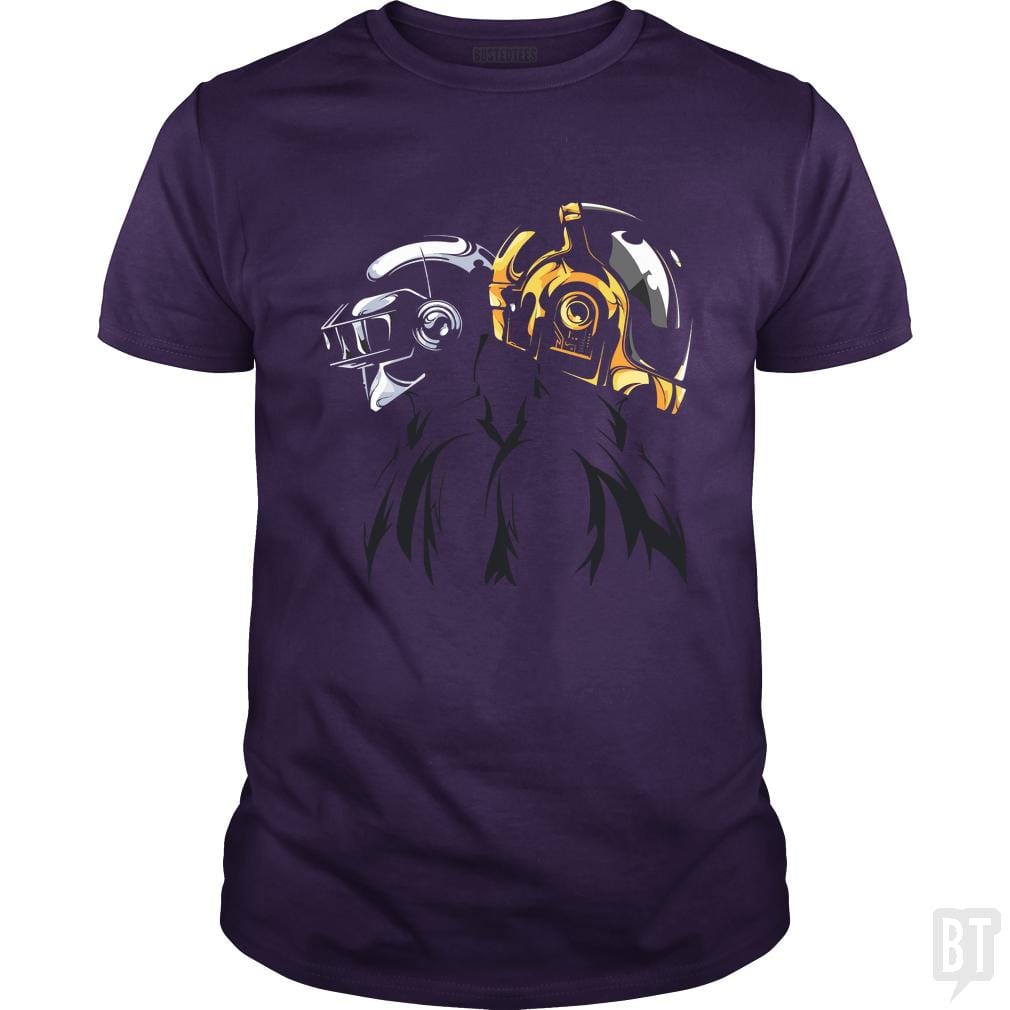 SunFrog-Busted Funky Hippo Classic Guys / Unisex Tee / Purple / S Daft Punk