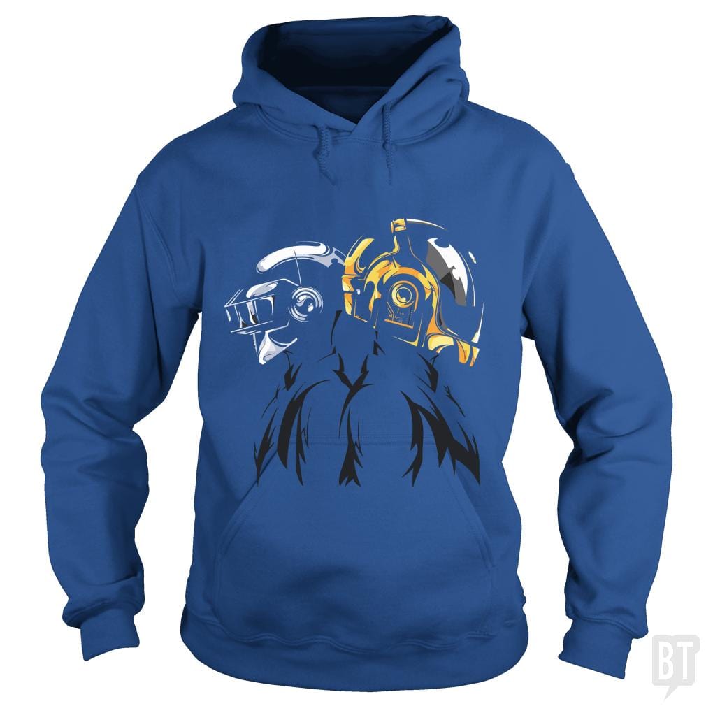 SunFrog-Busted Funky Hippo Hoodie / Royal Blue / S Daft Punk