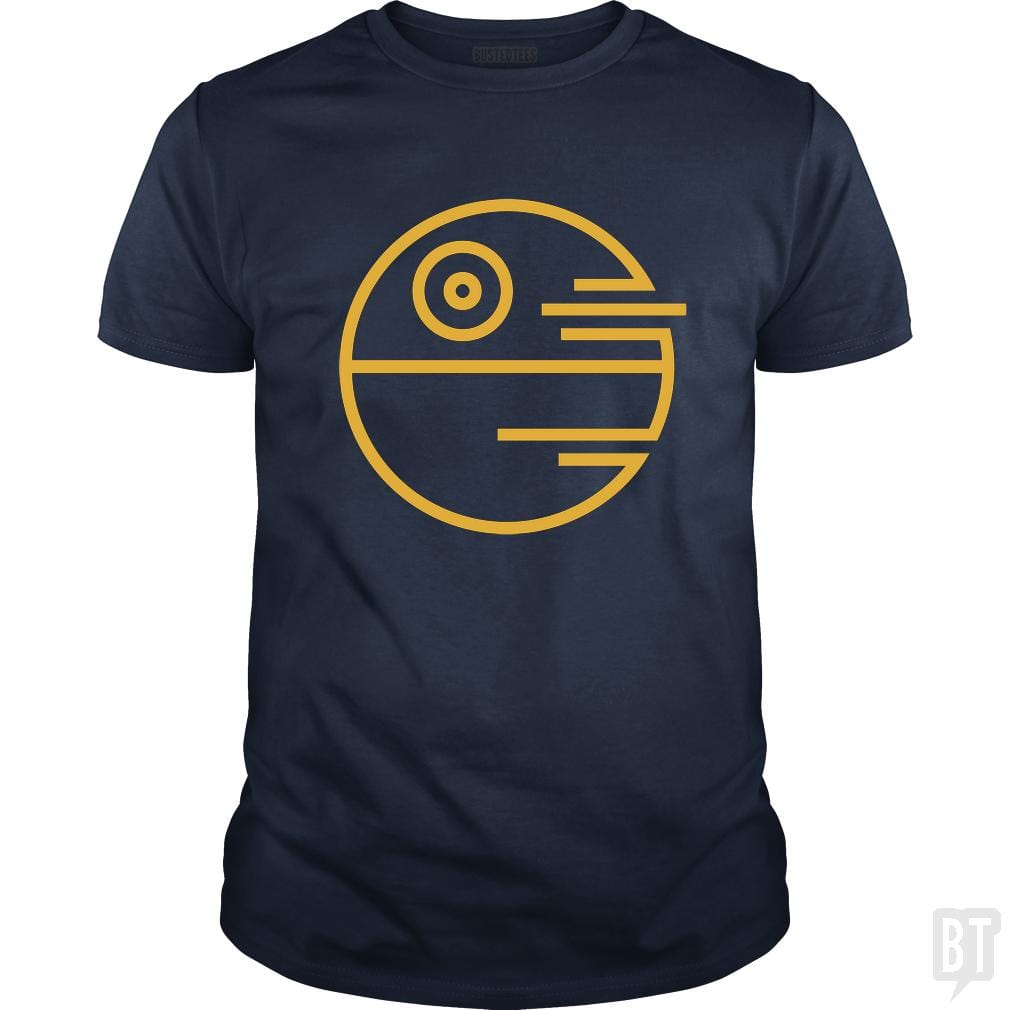 SunFrog-Busted Funky Hippo Classic Guys / Unisex Tee / Navy Blue / S Death Star
