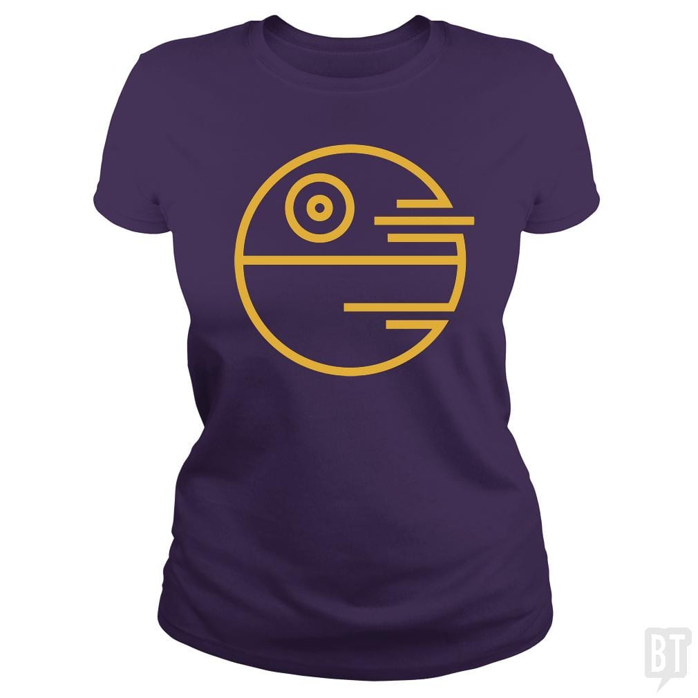 SunFrog-Busted Funky Hippo Classic Ladies Tee / Purple / S Death Star