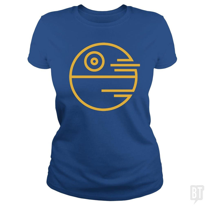 SunFrog-Busted Funky Hippo Classic Ladies Tee / Royal Blue / S Death Star