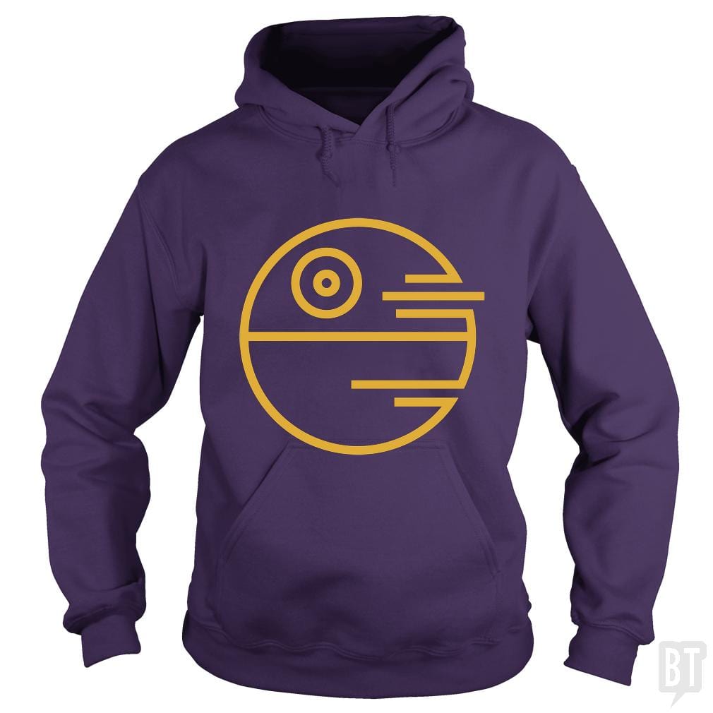 SunFrog-Busted Funky Hippo Hoodie / Purple / S Death Star
