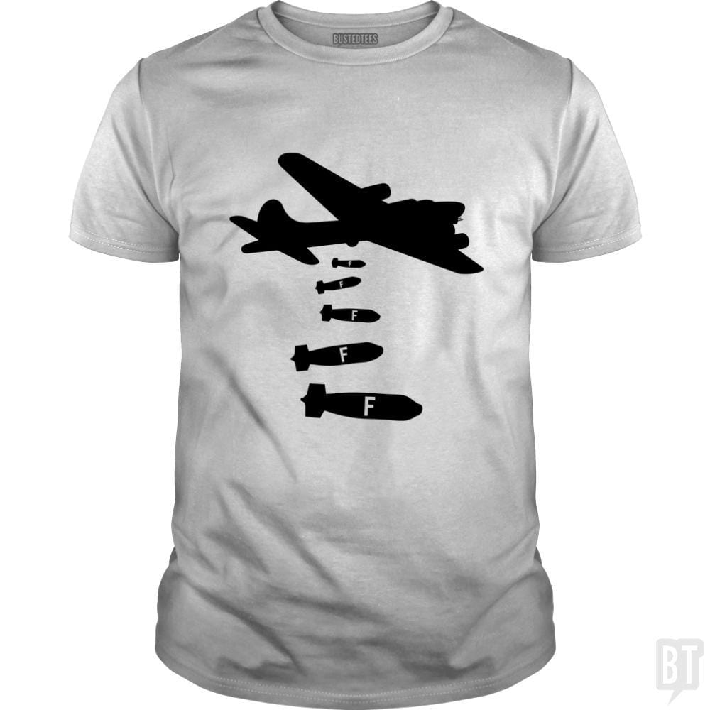 SunFrog-Busted Funky Hippo Classic Guys / Unisex Tee / White / S Dropping F Bombs