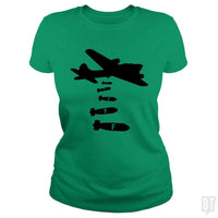 Load image into Gallery viewer, SunFrog-Busted Funky Hippo Classic Ladies Tee / Irish Green / S Dropping F Bombs
