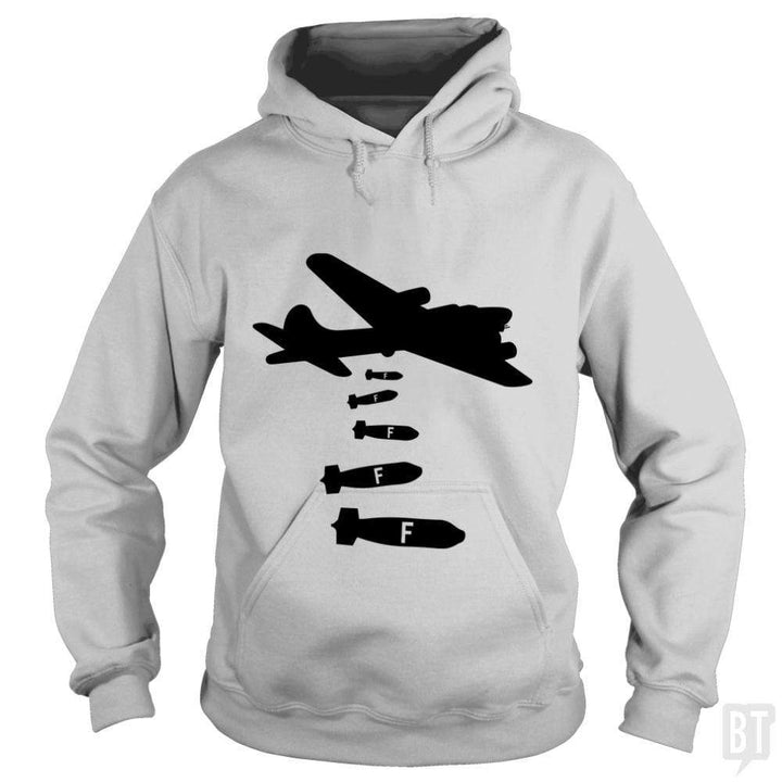 SunFrog-Busted Funky Hippo Hoodie / Sport Grey / S Dropping F Bombs