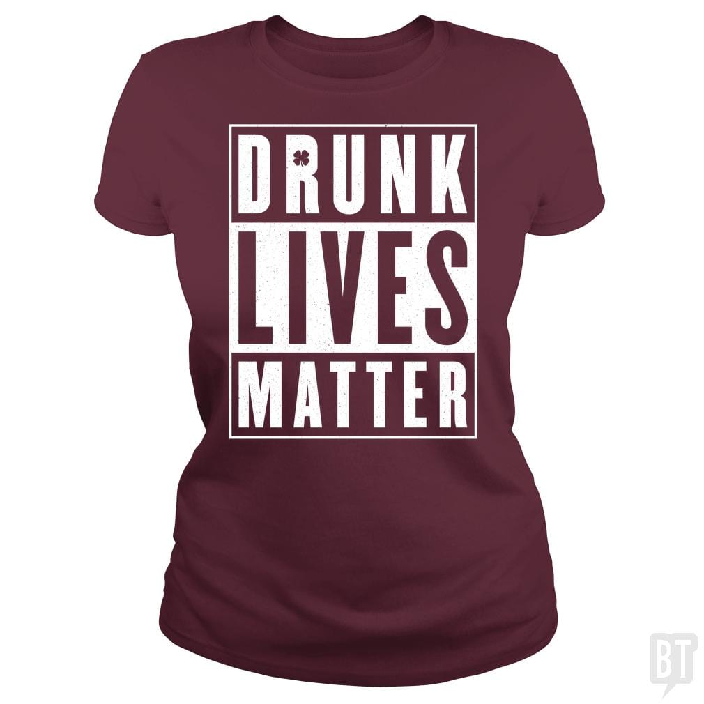 SunFrog-Busted Funky Hippo Classic Ladies Tee / Maroon / S Drunk Lives Matter