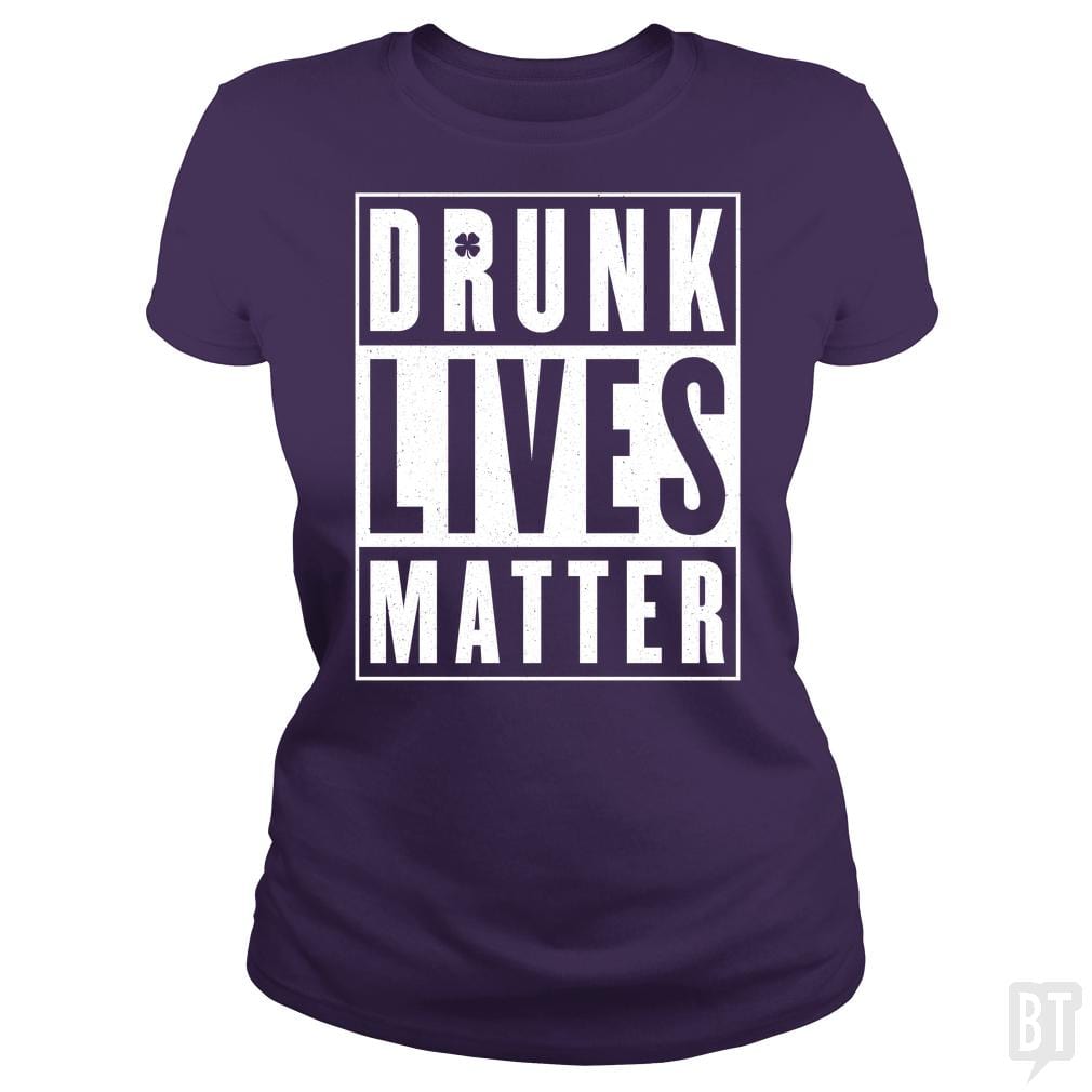 SunFrog-Busted Funky Hippo Classic Ladies Tee / Purple / S Drunk Lives Matter