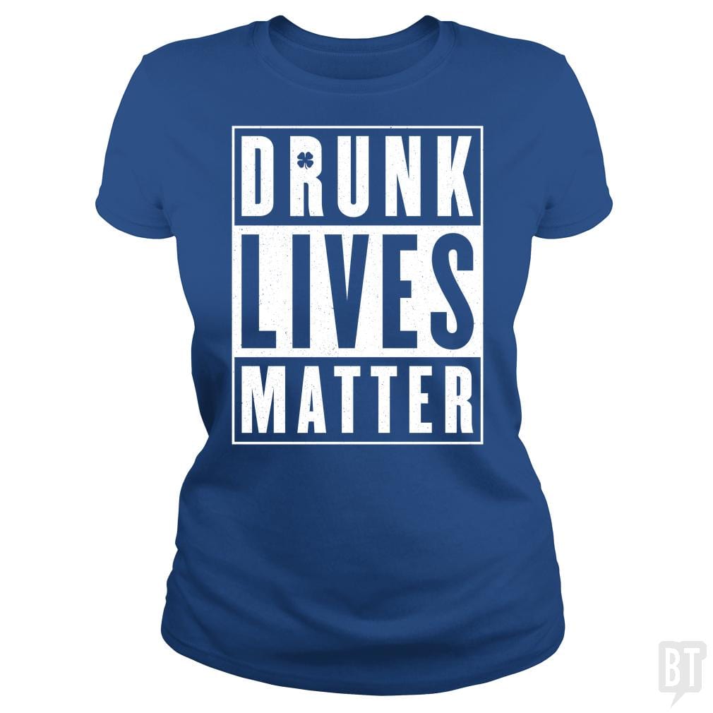 SunFrog-Busted Funky Hippo Classic Ladies Tee / Royal Blue / S Drunk Lives Matter