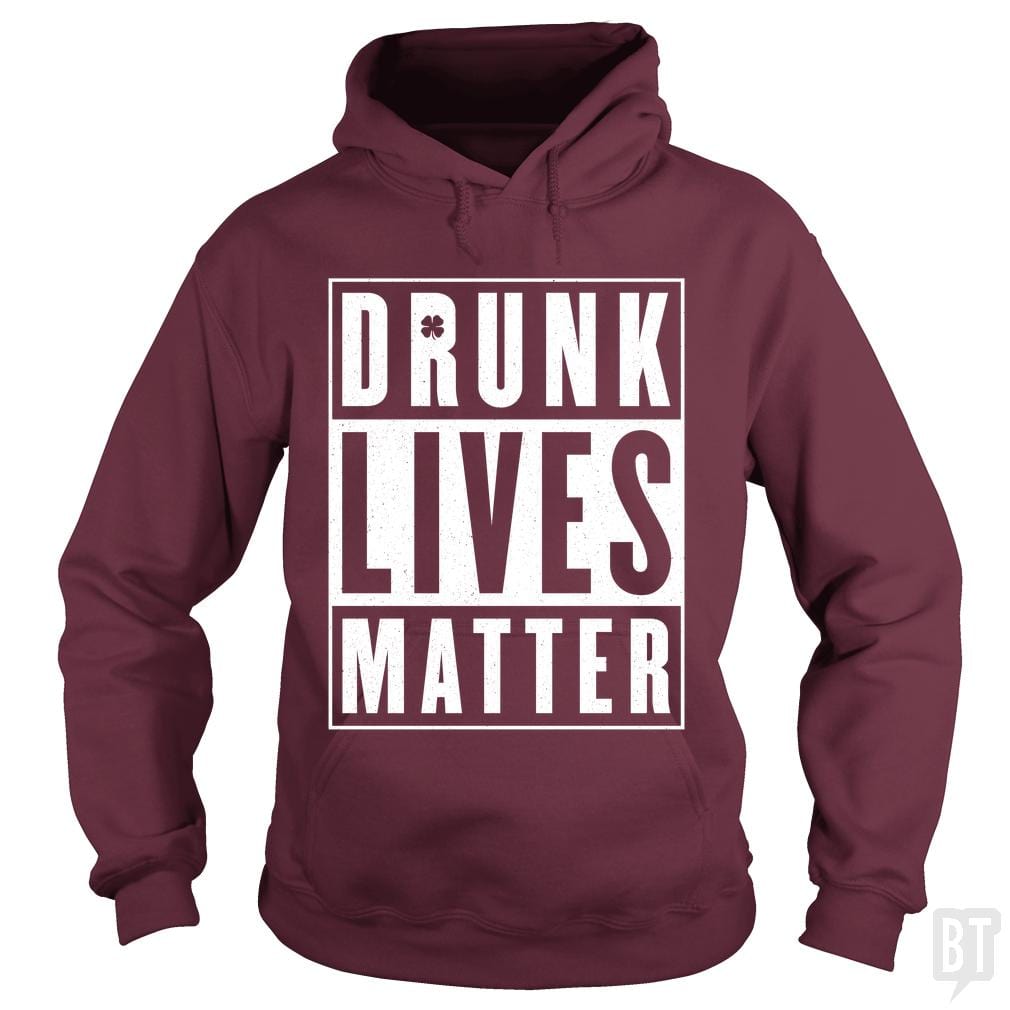 SunFrog-Busted Funky Hippo Hoodie / Maroon / S Drunk Lives Matter