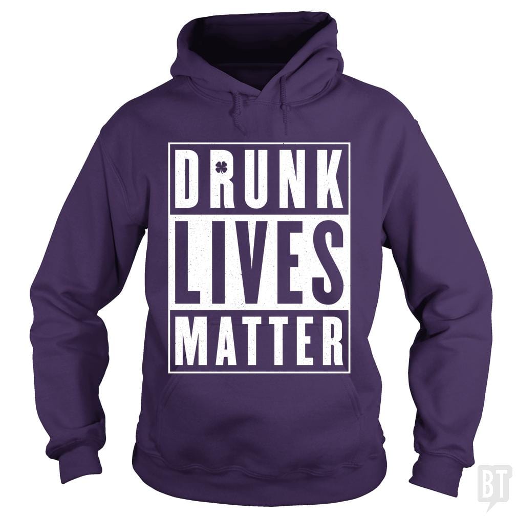 SunFrog-Busted Funky Hippo Hoodie / Purple / S Drunk Lives Matter