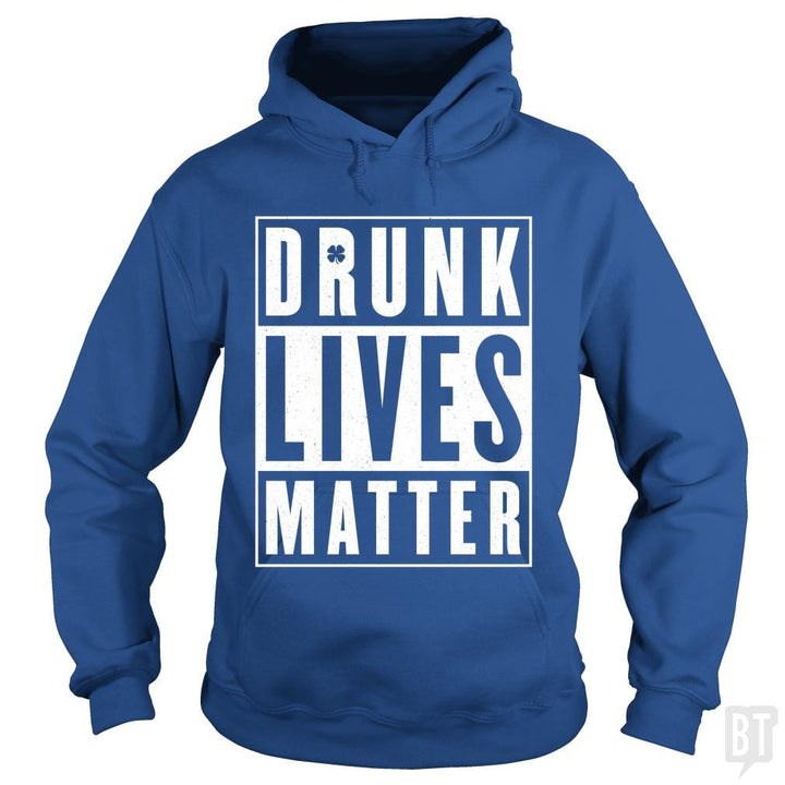 SunFrog-Busted Funky Hippo Hoodie / Royal Blue / S Drunk Lives Matter