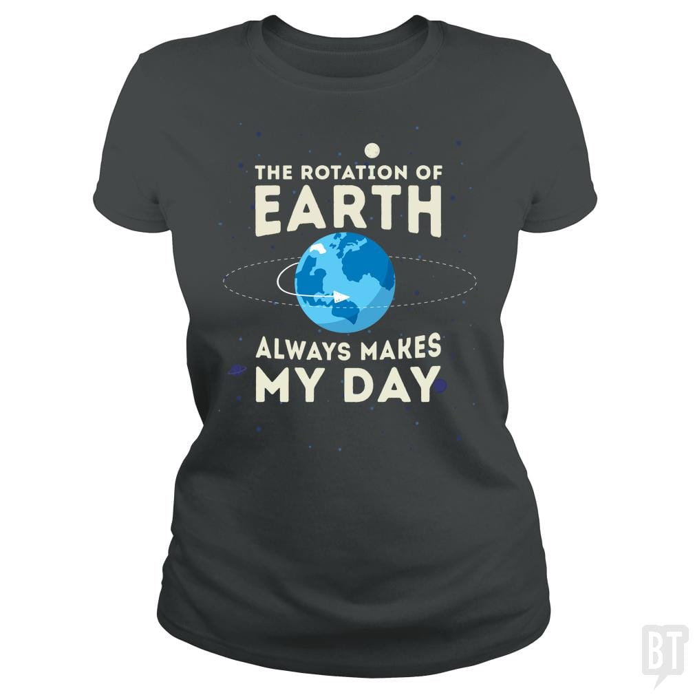 SunFrog-Busted Funky Hippo Classic Ladies Tee / Dark Heather / S Earth Rotation