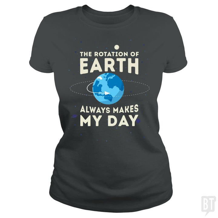 SunFrog-Busted Funky Hippo Classic Ladies Tee / Dark Heather / S Earth Rotation