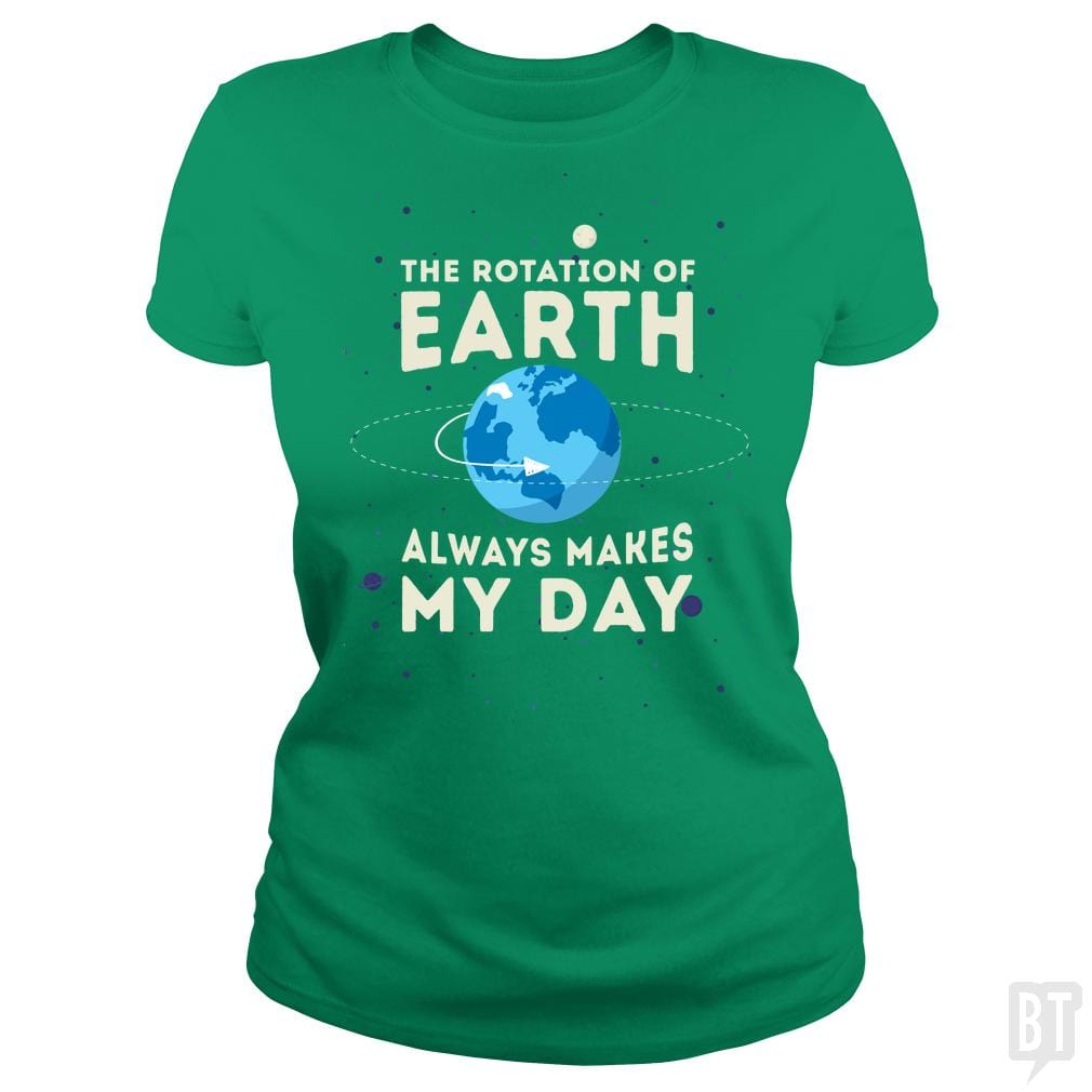 SunFrog-Busted Funky Hippo Classic Ladies Tee / Irish Green / S Earth Rotation