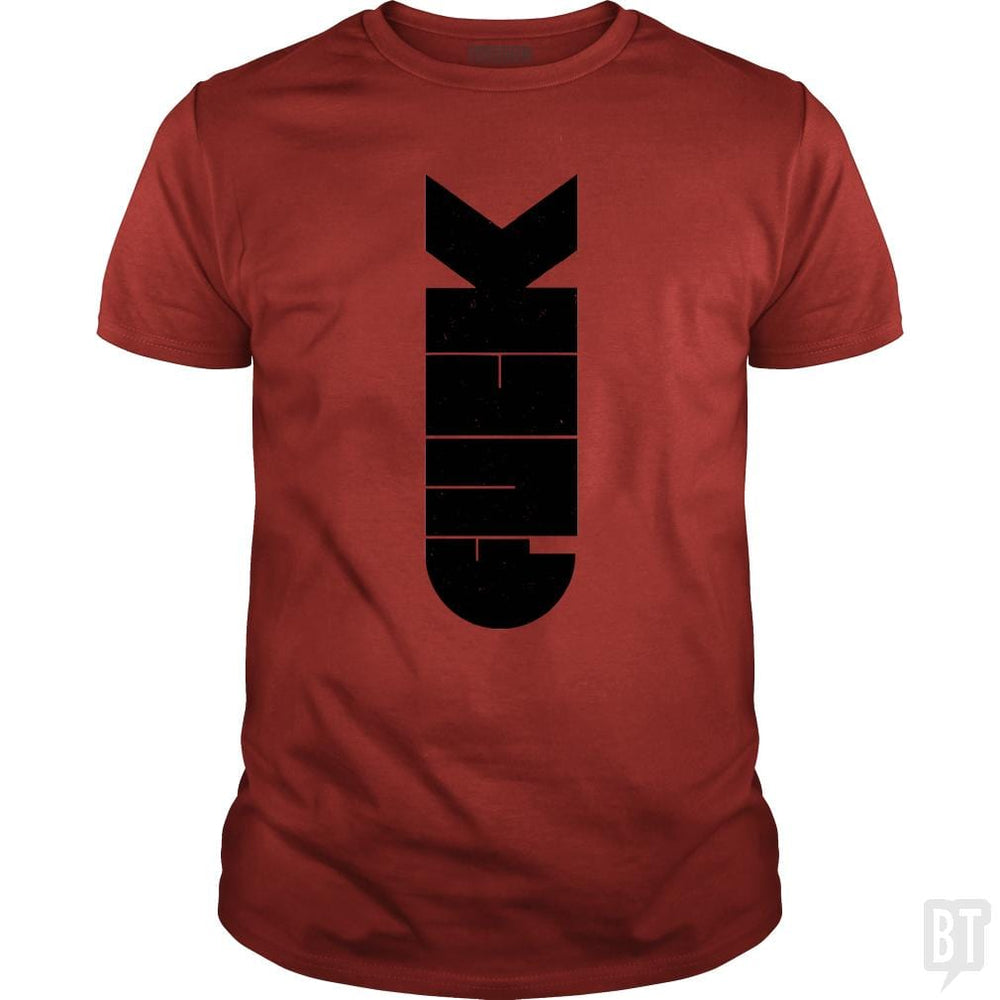 SunFrog-Busted Funky Hippo Classic Guys / Unisex Tee / Red / S F Bomb