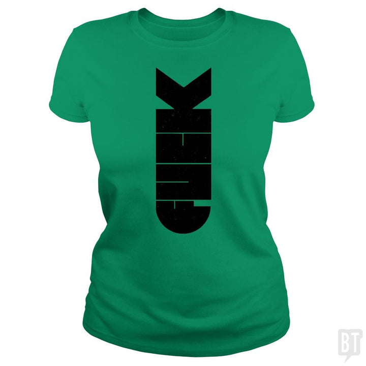 SunFrog-Busted Funky Hippo Classic Ladies Tee / Irish Green / S F Bomb