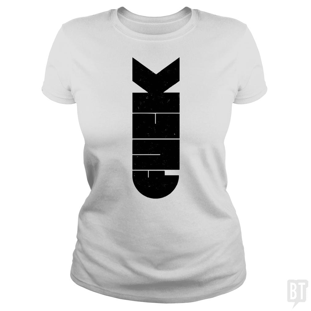 SunFrog-Busted Funky Hippo Classic Ladies Tee / White / S F Bomb