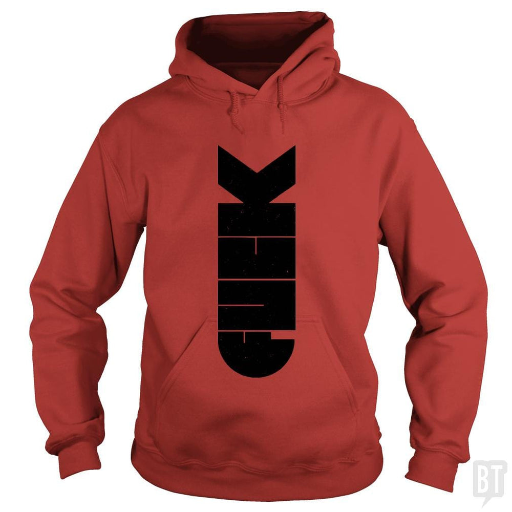 SunFrog-Busted Funky Hippo Hoodie / Red / S F Bomb