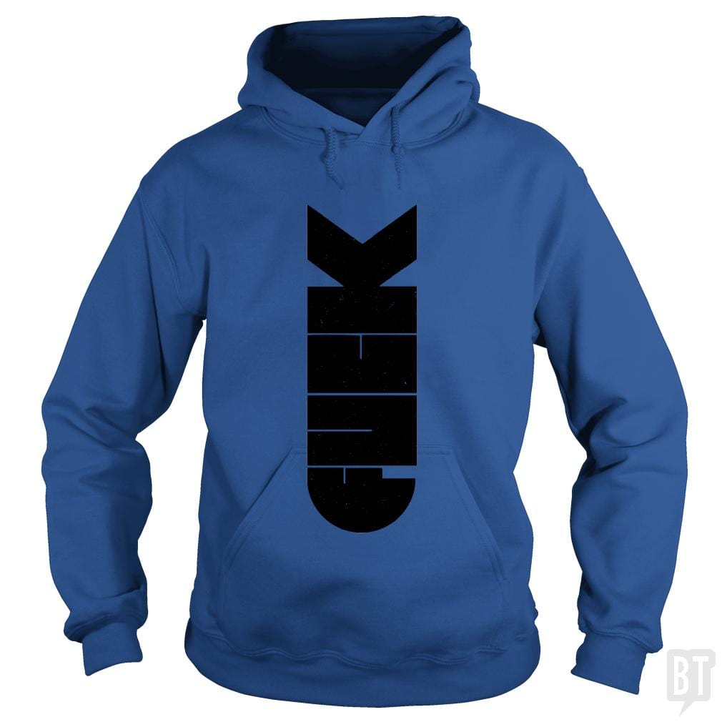 SunFrog-Busted Funky Hippo Hoodie / Royal Blue / S F Bomb