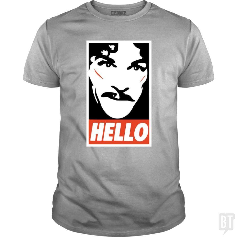 SunFrog-Busted Funky Hippo Classic Guys / Unisex Tee / Sport Grey / S Hello