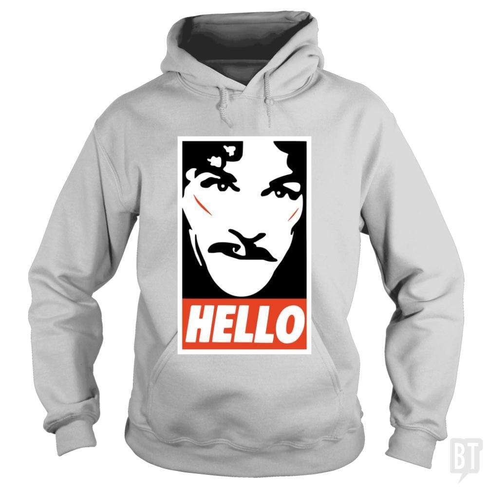 SunFrog-Busted Funky Hippo Hoodie / Sport Grey / S Hello