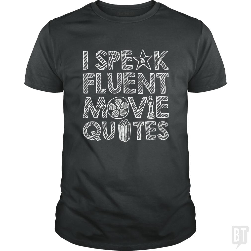 SunFrog-Busted Funky Hippo Classic Guys / Unisex Tee / Dark Heather / S I Speak Fluent Movie Quotes