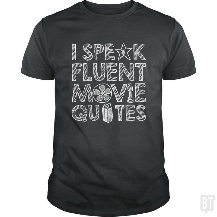 SunFrog-Busted Funky Hippo Classic Guys / Unisex Tee / Dark Heather / S I Speak Fluent Movie Quotes