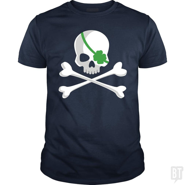 SunFrog-Busted Funky Hippo Classic Guys / Unisex Tee / Navy Blue / S Irish Pirate