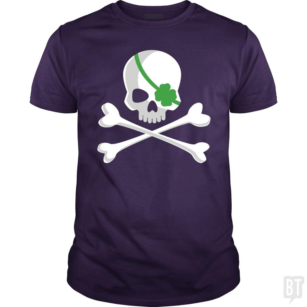 SunFrog-Busted Funky Hippo Classic Guys / Unisex Tee / Purple / S Irish Pirate