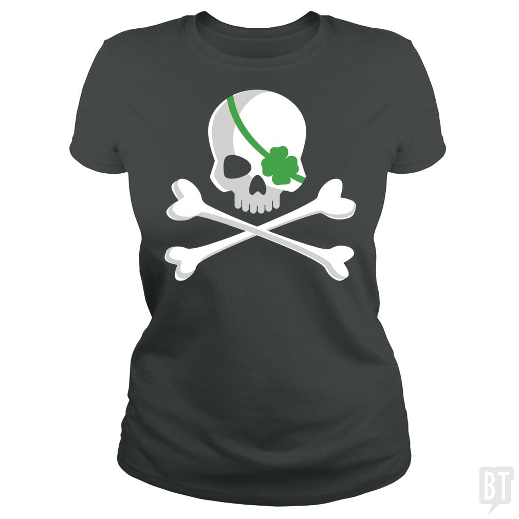 SunFrog-Busted Funky Hippo Classic Ladies Tee / Dark Heather / S Irish Pirate