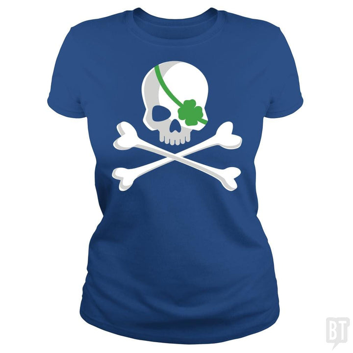 SunFrog-Busted Funky Hippo Classic Ladies Tee / Royal Blue / S Irish Pirate