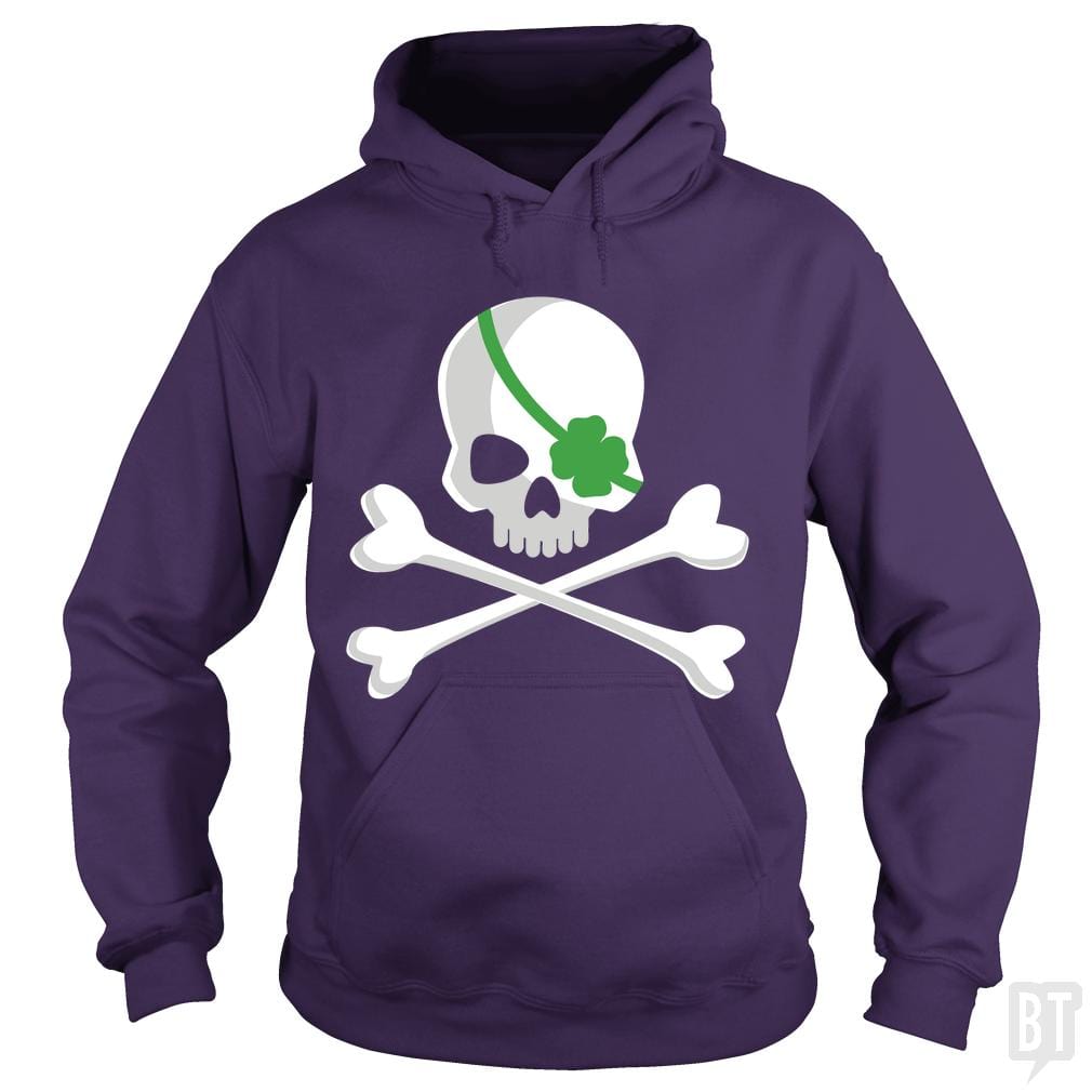 SunFrog-Busted Funky Hippo Hoodie / Purple / S Irish Pirate