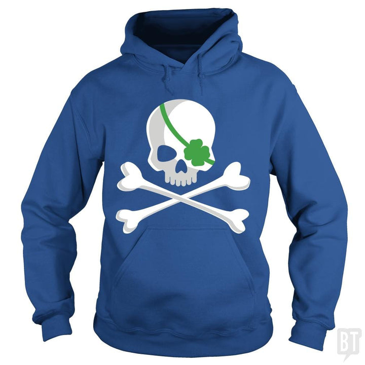 SunFrog-Busted Funky Hippo Hoodie / Royal Blue / S Irish Pirate