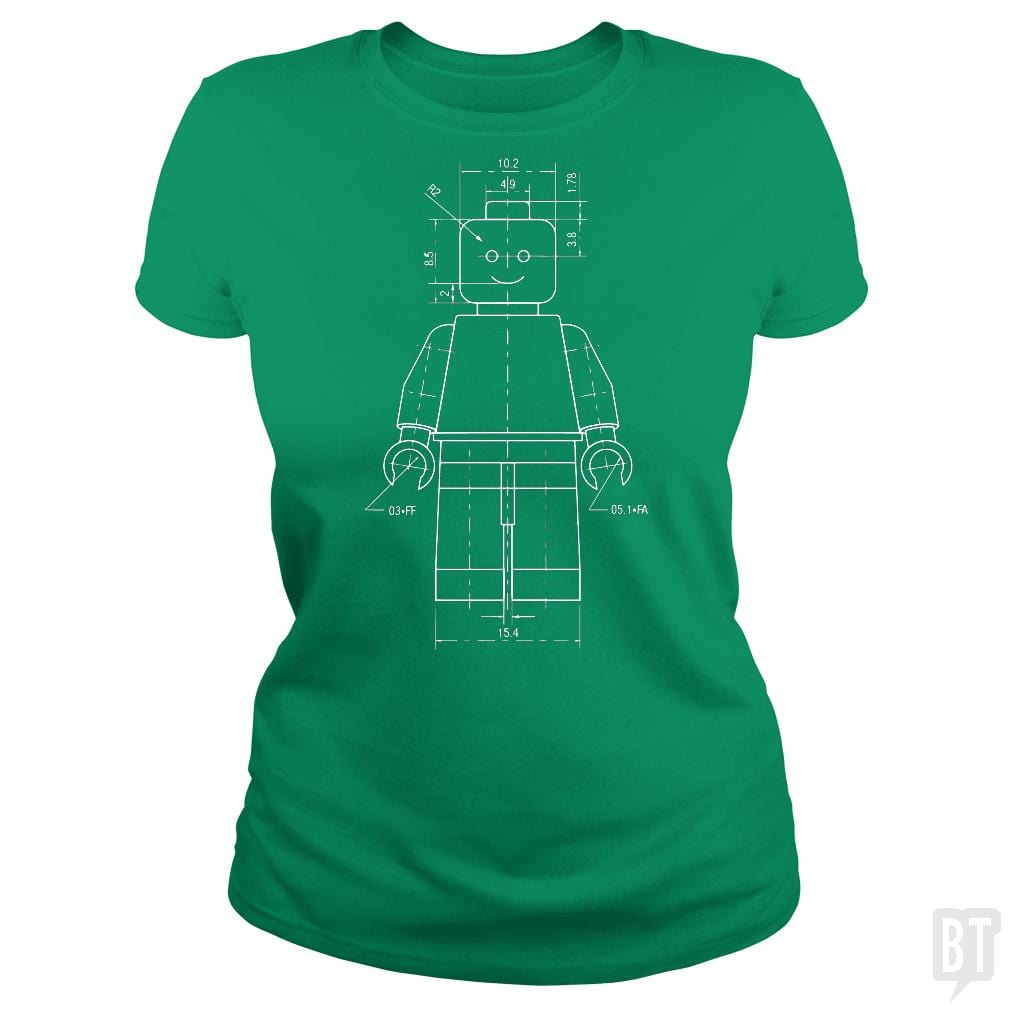 SunFrog-Busted Funky Hippo Classic Ladies Tee / Irish Green / S Lego