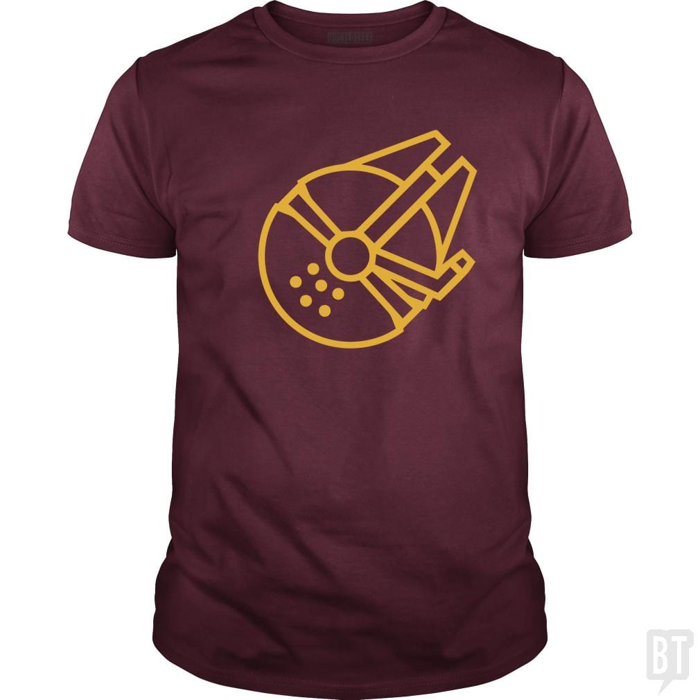SunFrog-Busted Funky Hippo Classic Guys / Unisex Tee / Maroon / S Millennium Falcon