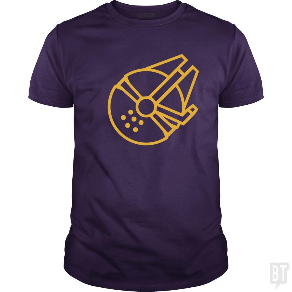 SunFrog-Busted Funky Hippo Classic Guys / Unisex Tee / Purple / S Millennium Falcon