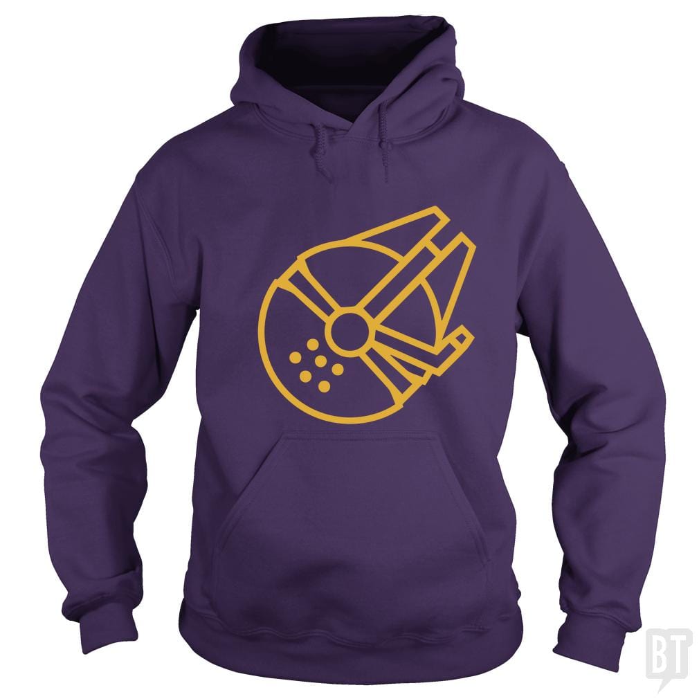 SunFrog-Busted Funky Hippo Hoodie / Purple / S Millennium Falcon