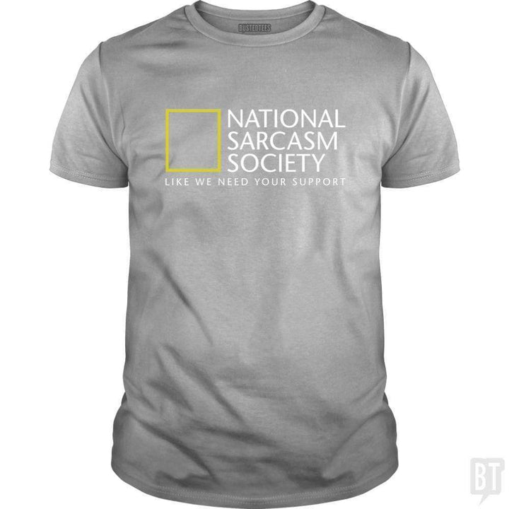 SunFrog-Busted Funky Hippo Classic Guys / Unisex Tee / Sport Grey / S National Sarcasm Society