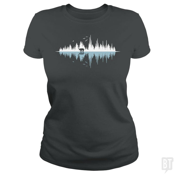 SunFrog-Busted Funky Hippo Classic Ladies Tee / Dark Heather / S Nature Sound