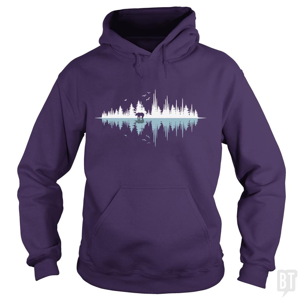 SunFrog-Busted Funky Hippo Hoodie / Purple / S Nature Sound
