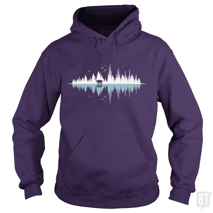 SunFrog-Busted Funky Hippo Hoodie / Purple / S Nature Sound