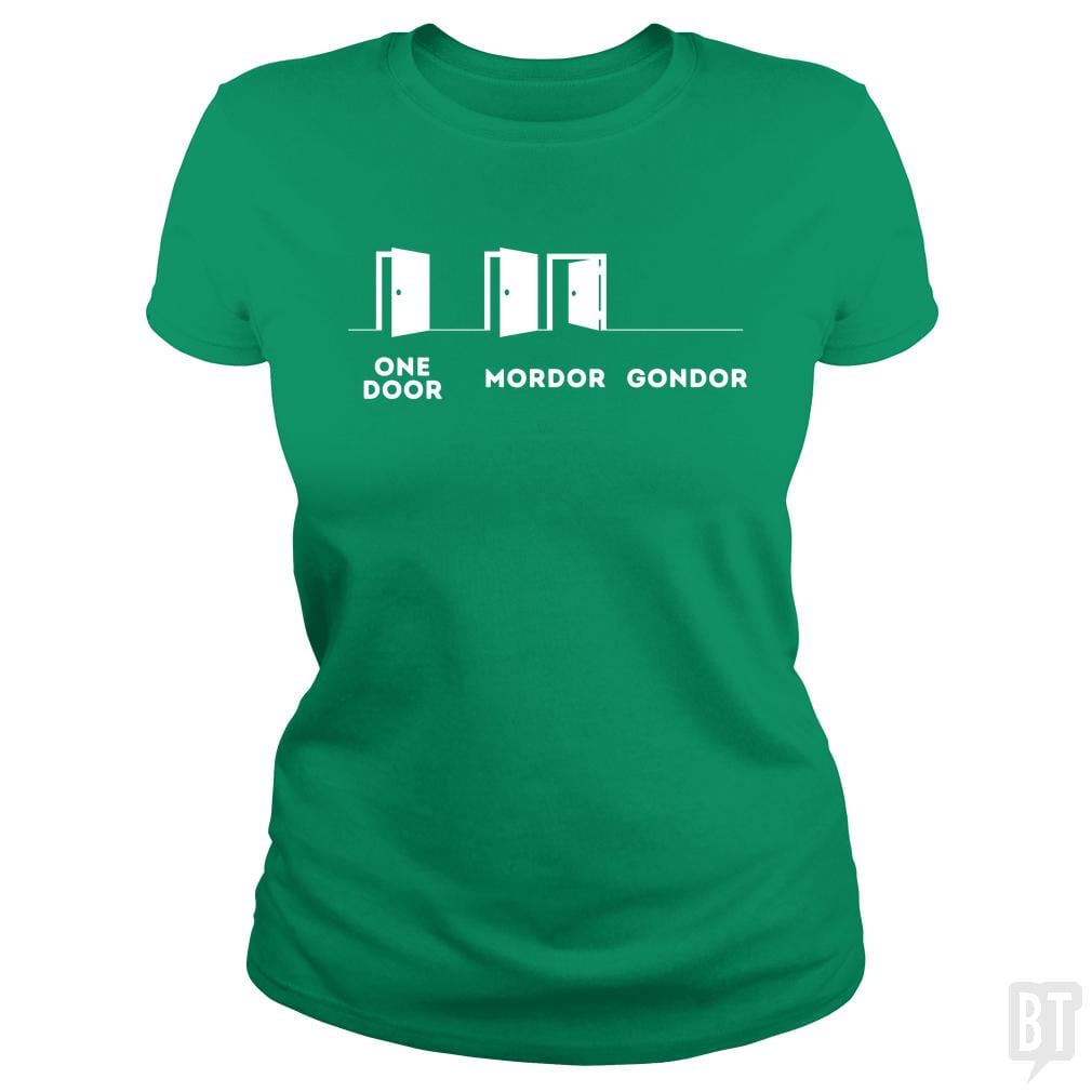 SunFrog-Busted Funky Hippo Classic Ladies Tee / Irish Green / S One Door, Mordor, Gondor