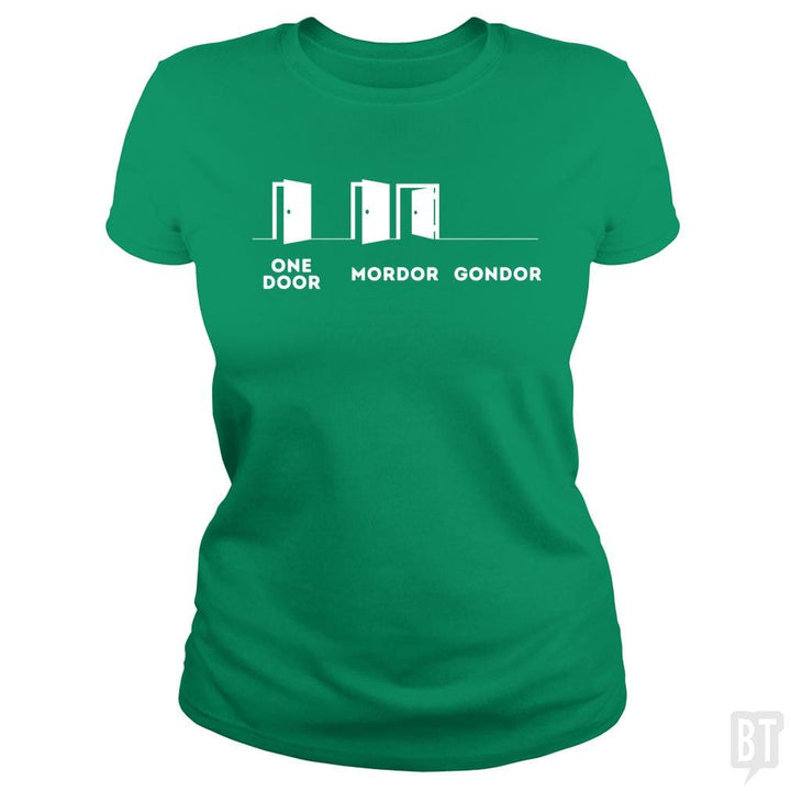 SunFrog-Busted Funky Hippo Classic Ladies Tee / Irish Green / S One Door, Mordor, Gondor