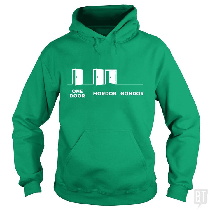 SunFrog-Busted Funky Hippo Hoodie / Irish Green / S One Door, Mordor, Gondor