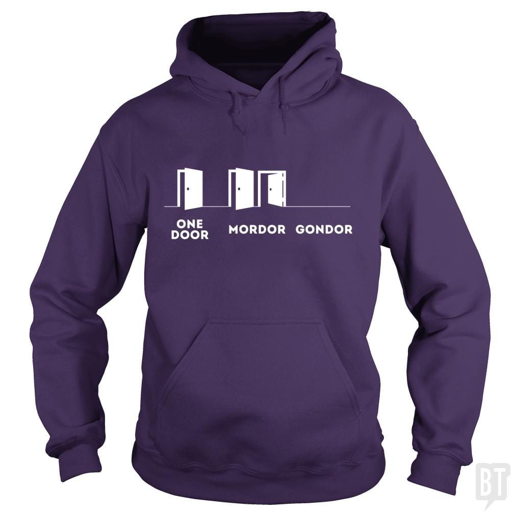 SunFrog-Busted Funky Hippo Hoodie / Purple / S One Door, Mordor, Gondor