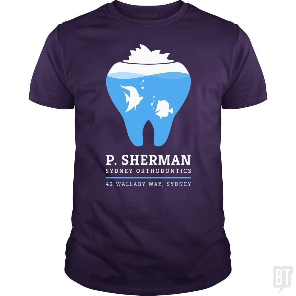 SunFrog-Busted Funky Hippo Classic Guys / Unisex Tee / Purple / S P. Sherman