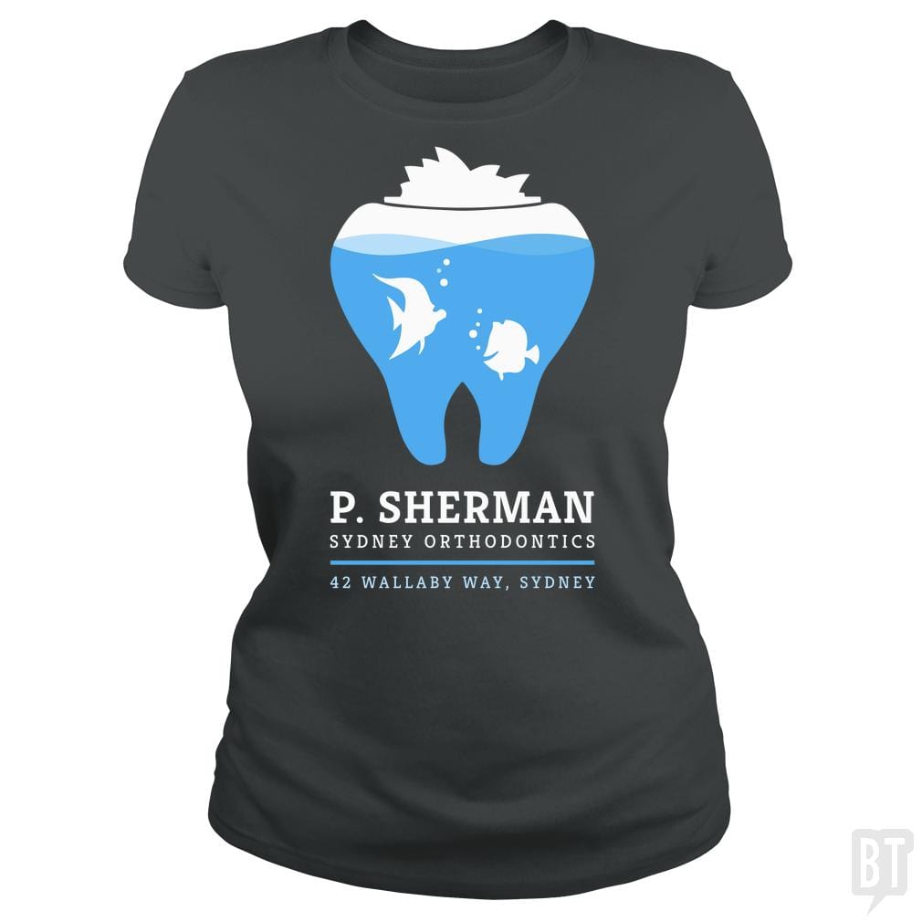 SunFrog-Busted Funky Hippo Classic Ladies Tee / Dark Heather / S P. Sherman