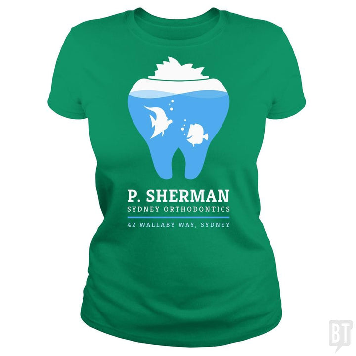 SunFrog-Busted Funky Hippo Classic Ladies Tee / Irish Green / S P. Sherman