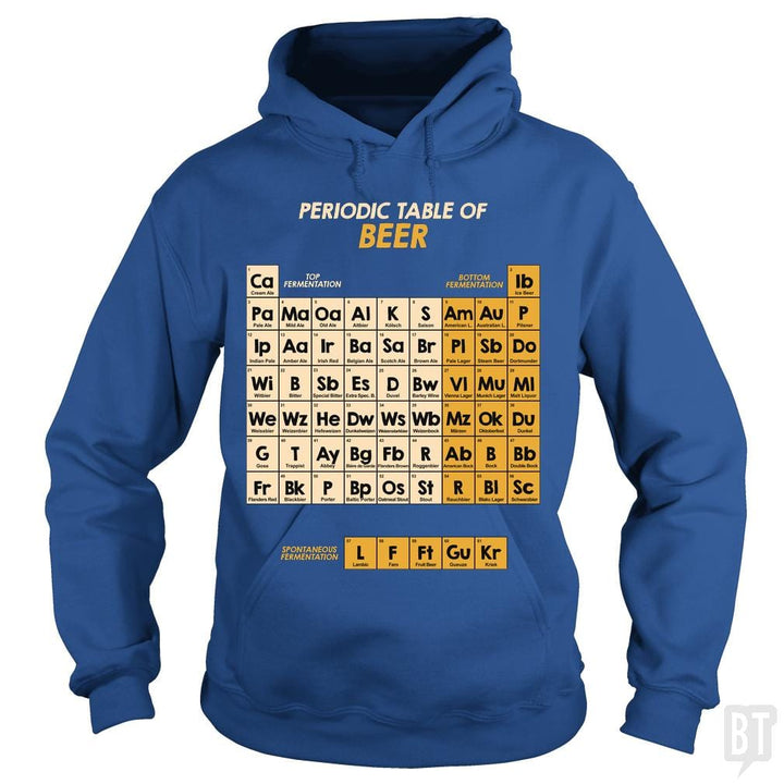 SunFrog-Busted Funky Hippo Hoodie / Royal Blue / S Periodic Table Of Beer