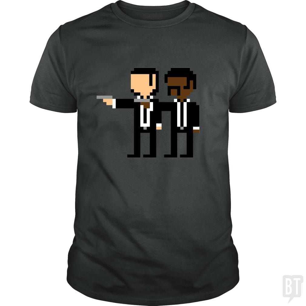 SunFrog-Busted Funky Hippo Classic Guys / Unisex Tee / Dark Heather / S Pixel Pulp